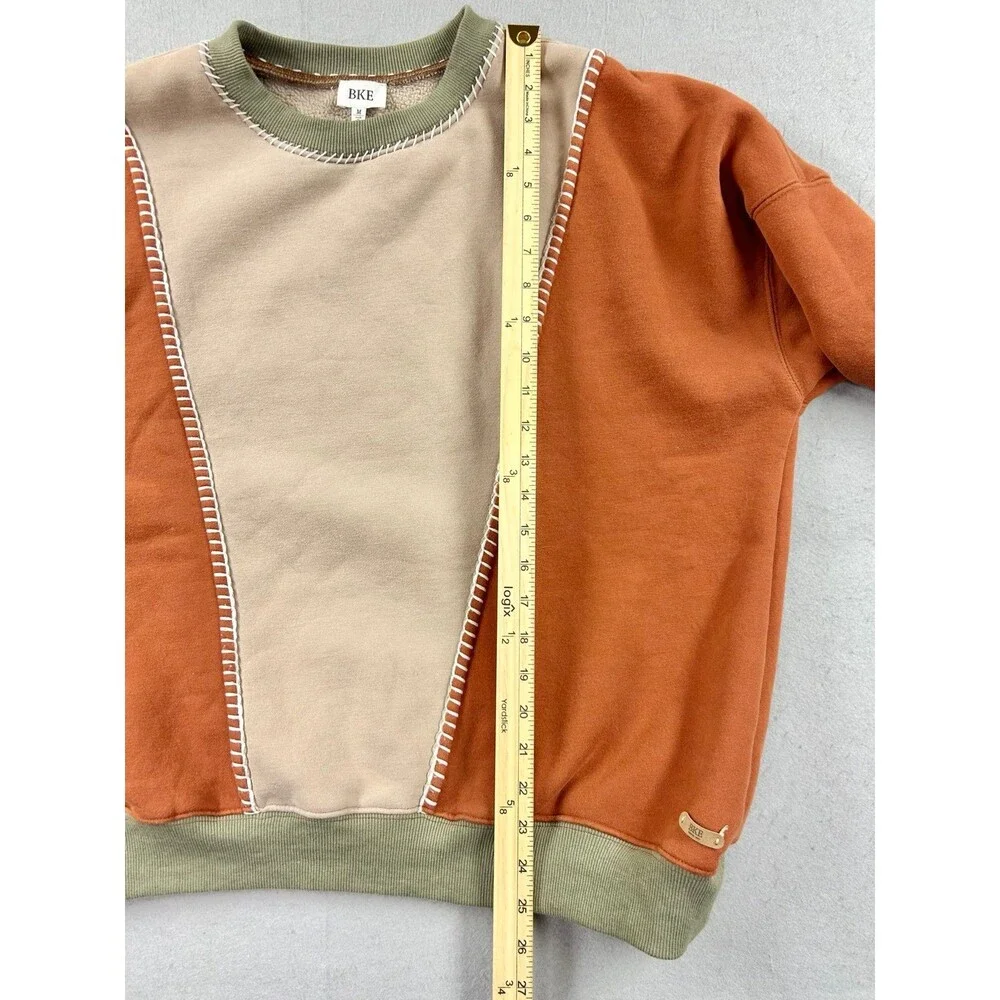 BKE Colorblock Oversized Crewneck Sweatshirt Pullover